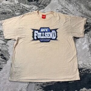 Full Send T‎ Shirt Mens 2XL Beige Ultimate Fighting Championship Graphic Print